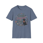 Easily Distracted By Dogs T-Shirt — Cute Black Lab Floral Dog Lover Tee