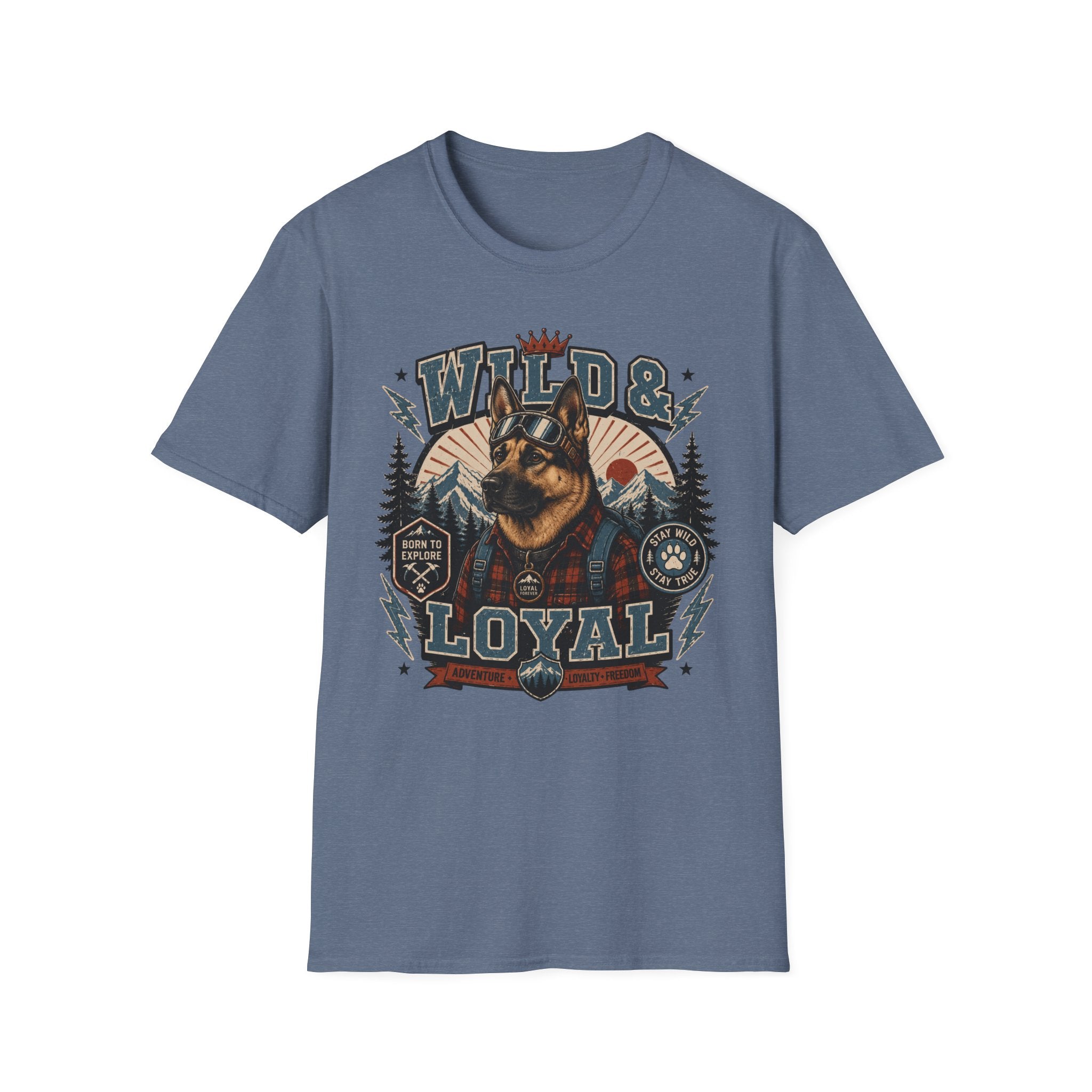 Wild & Loyal German Shepherd T-Shirt — Vintage Outdoor Dog Lover Tee