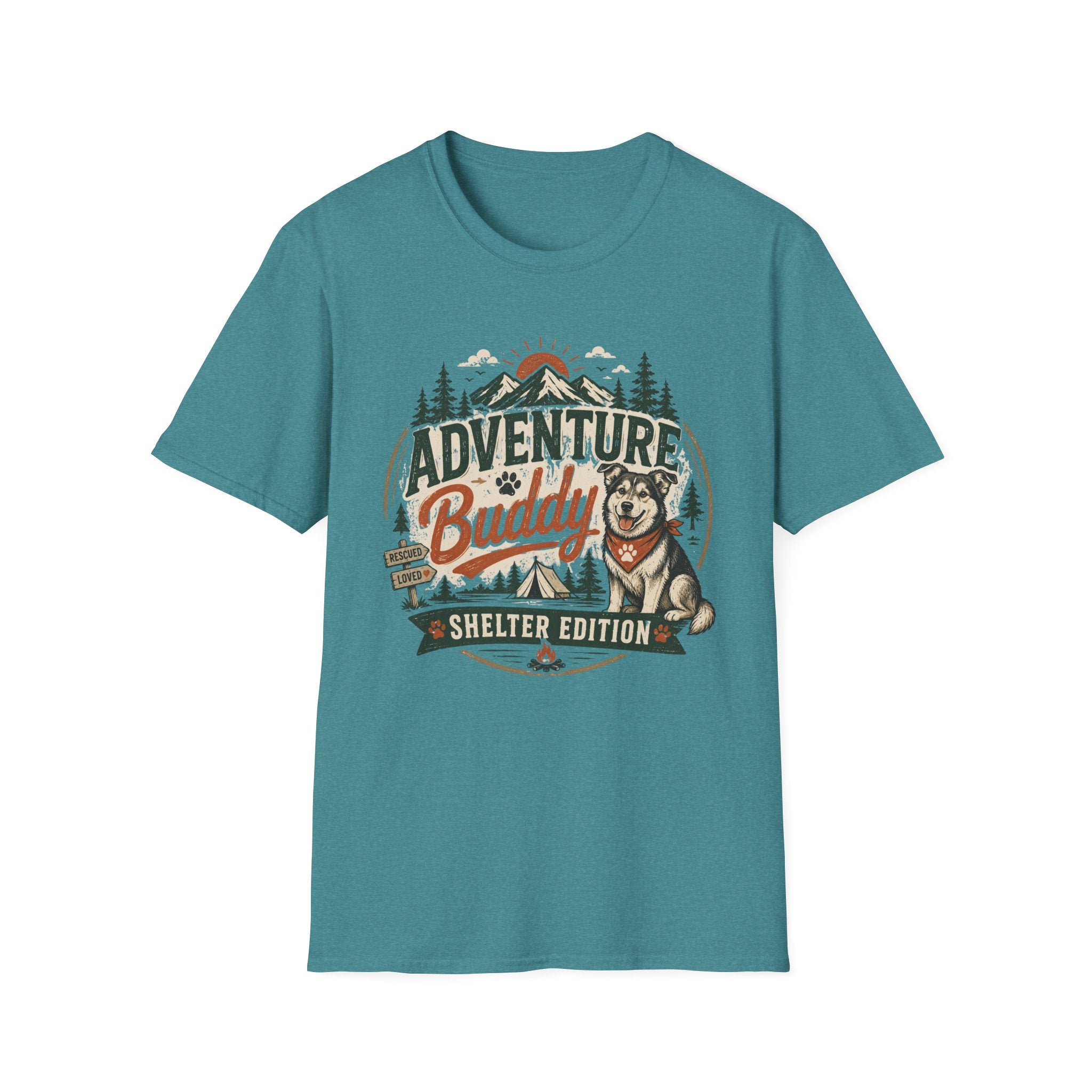 Adventure Buddy T-Shirt — Shelter Edition Dog Hiking Tee