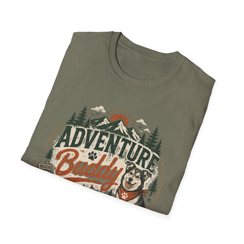 Adventure Buddy T-Shirt — Shelter Edition Dog Hiking Tee