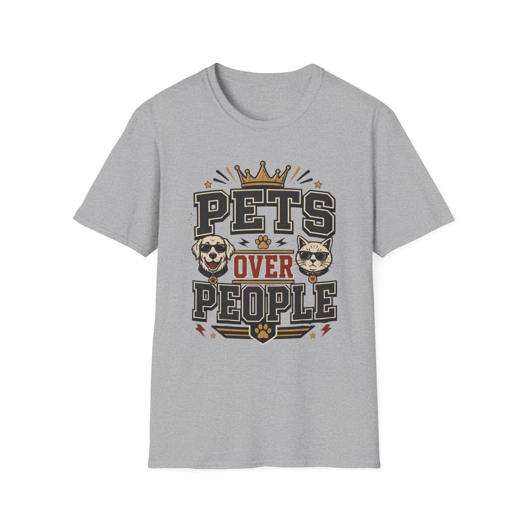 Pets Over People T-Shirt — Funny Dog & Cat Lover Tee