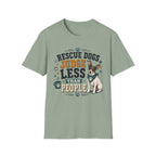 Rescue Dogs Judge Less Than People T-Shirt — Cute Rat Terrier Rescue Tee