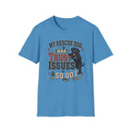 My Rescue Dog Has Trust Issues T-Shirt —Black Lab Rescue Dog Owner Tee