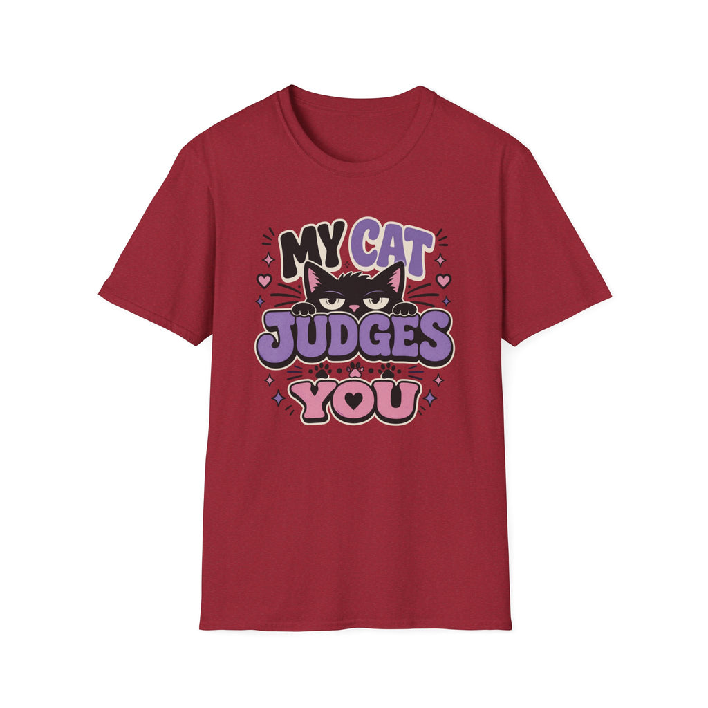 'My Cat Judges You' Cute Funny Cat Graphic Tee