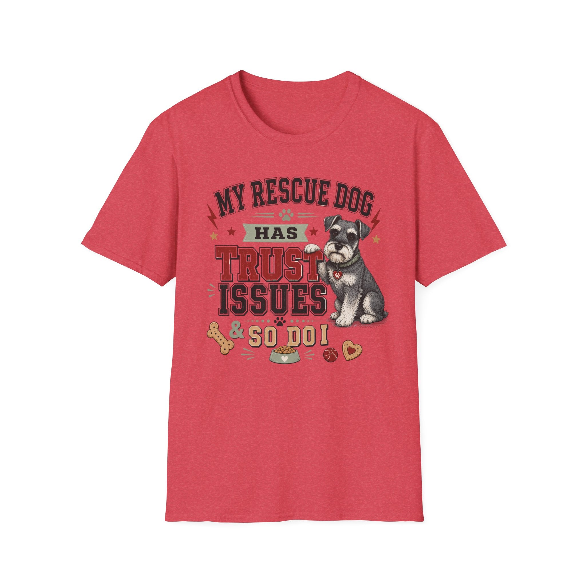 My Rescue Dog Has Trust Issues T-Shirt —Schnauzer Rescue Dog Owner Tee