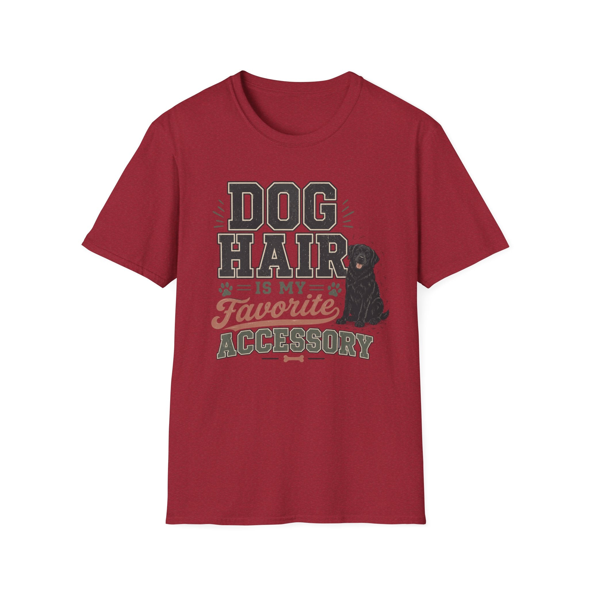 Dog Hair Is My Favorite Accessory T-Shirt — Black Lab Dog Lover Tee