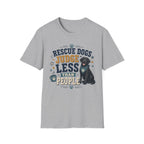 Rescue Dogs Judge Less Than People T-Shirt — Cute Black Lab Rescue Tee