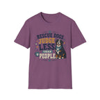 Rescue Dogs Judge Less Than People T-Shirt — Cute Bernese Mountain Dog Rescue Tee