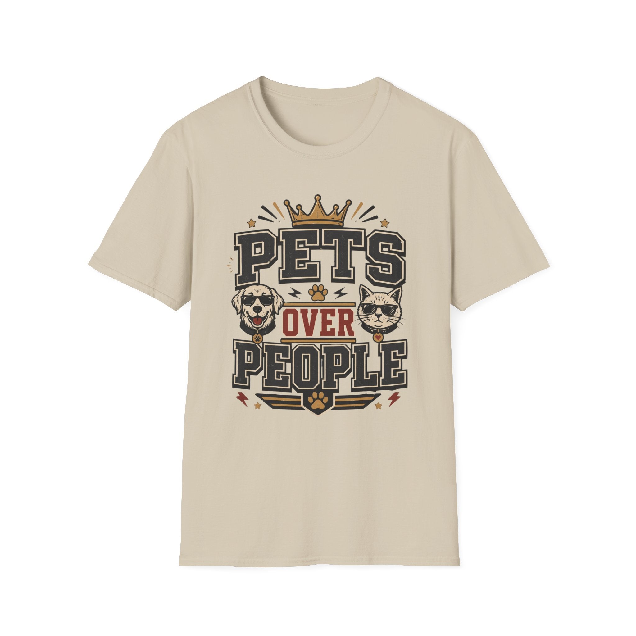 Pets Over People T-Shirt — Funny Dog & Cat Lover Tee