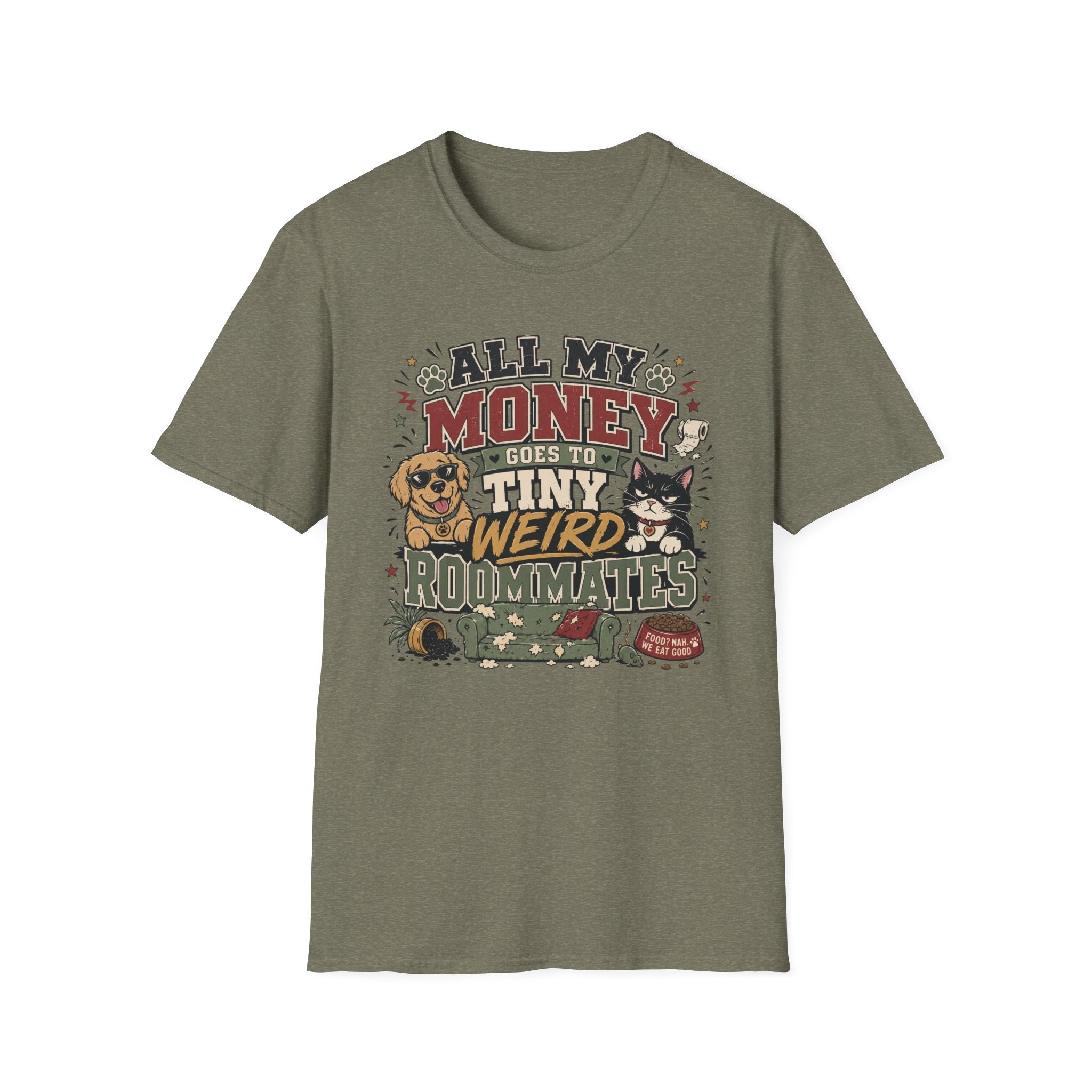 "All My Money Goes to Tiny Weird Roommates" Graphic Tee