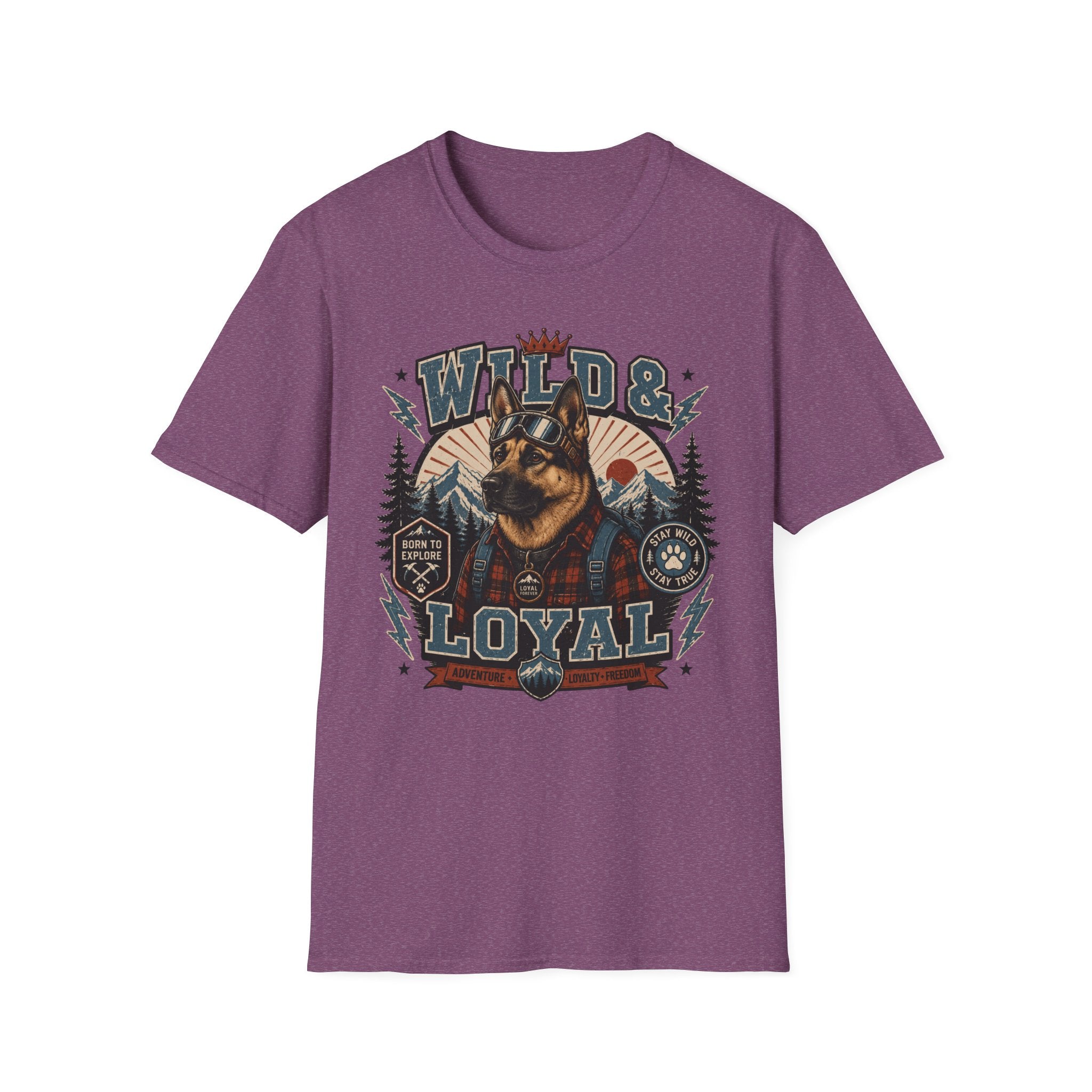 Wild & Loyal German Shepherd T-Shirt — Vintage Outdoor Dog Lover Tee