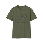 Wine & Wags T-Shirt — Dog and Wine Glass Tee