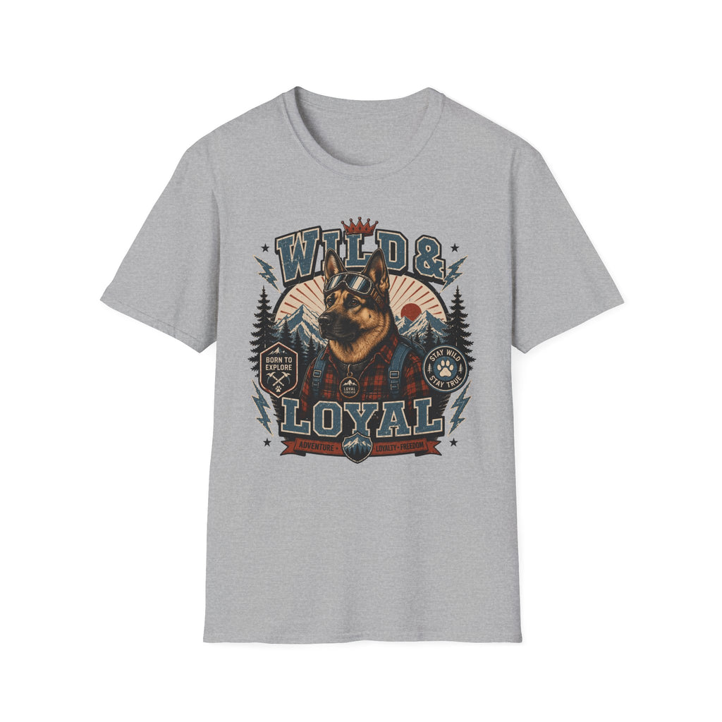 Wild & Loyal German Shepherd T-Shirt — Vintage Outdoor Dog Lover Tee