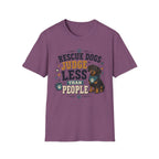 Rescue Dogs Judge Less Than People T-Shirt — Cute Dauschund Rescue Tee