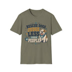 Rescue Dogs Judge Less Than People T-Shirt — Cute Bull Dog Rescue Tee