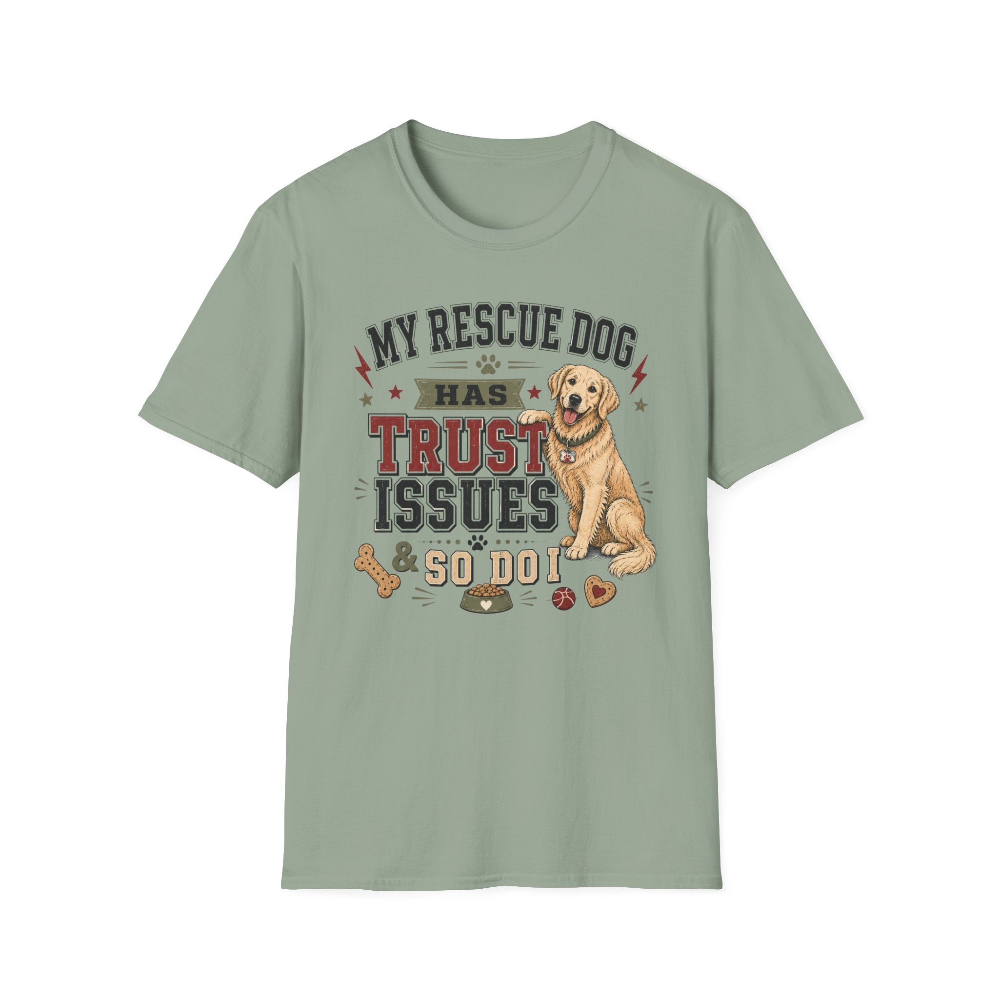 My Rescue Dog Has Trust Issues T-Shirt —Golden Retriever Rescue Dog Owner Tee