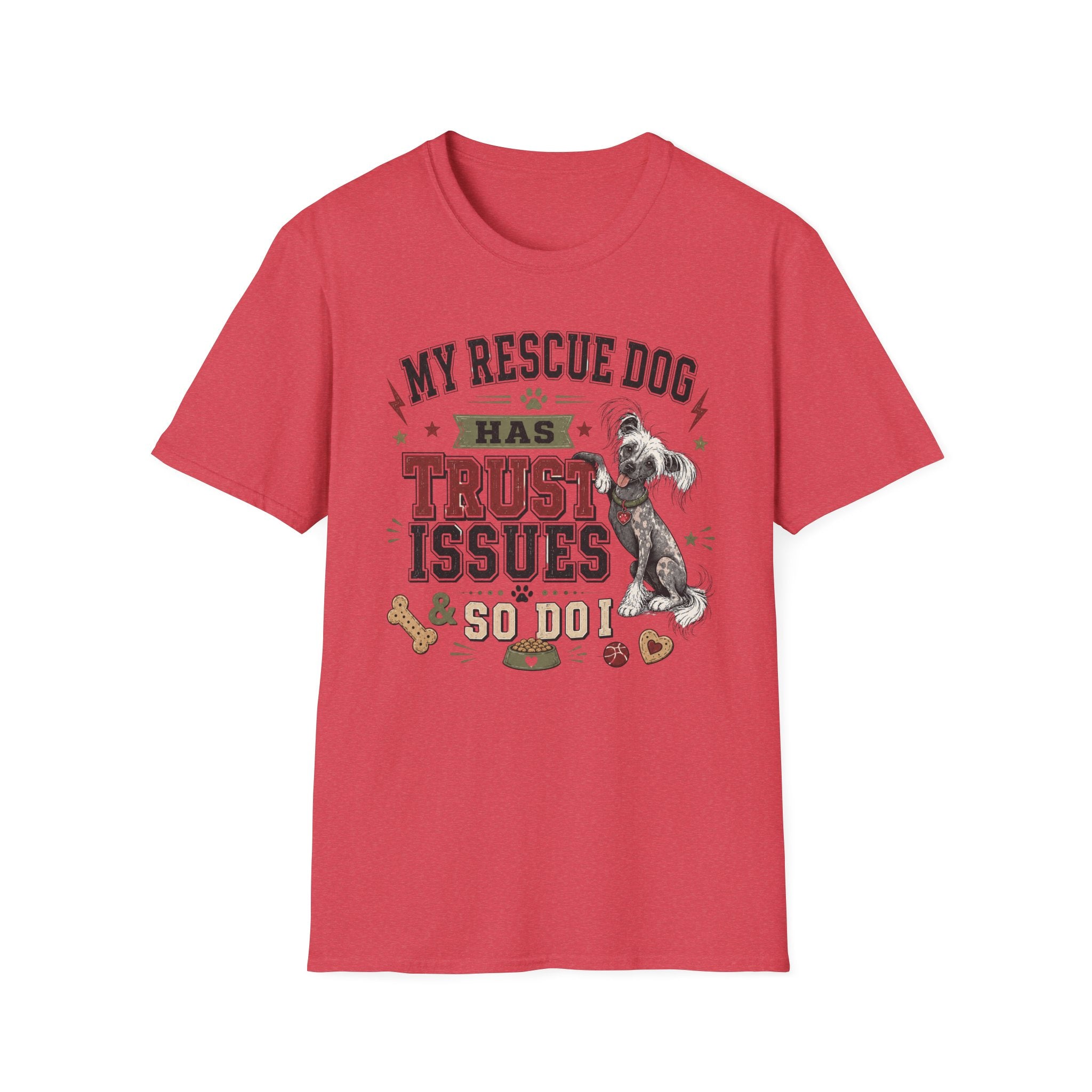 My Rescue Dog Has Trust Issues T-Shirt —Chinese Crested Rescue Dog Owner Tee