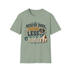 Rescue Dogs Judge Less Than People T-Shirt — Cute St. Bernard Rescue Tee