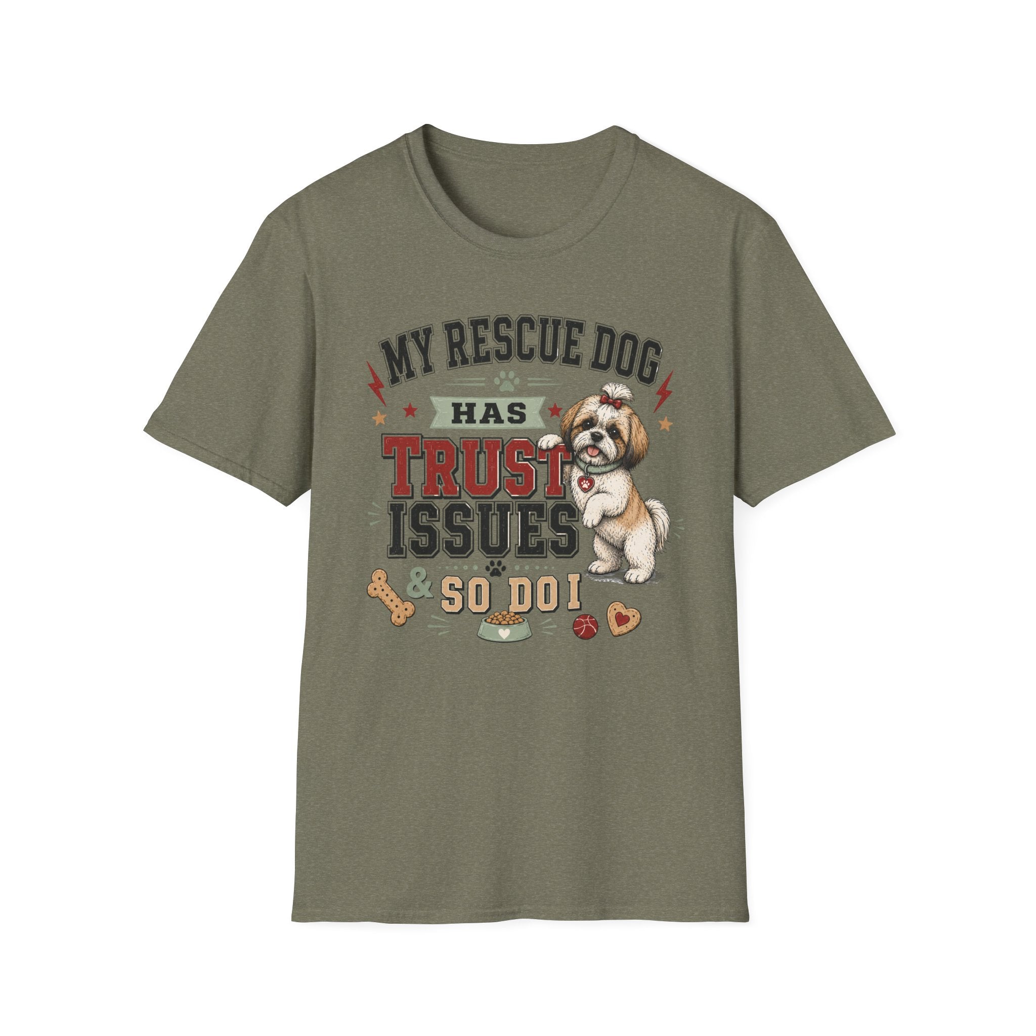 My Rescue Dog Has Trust Issues T-Shirt —Shih Tzu Rescue Dog Owner Tee