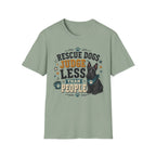 Rescue Dogs Judge Less Than People T-Shirt — Cute Scottie Rescue Tee