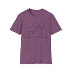 Wine & Wags T-Shirt — Dog and Wine Glass Tee