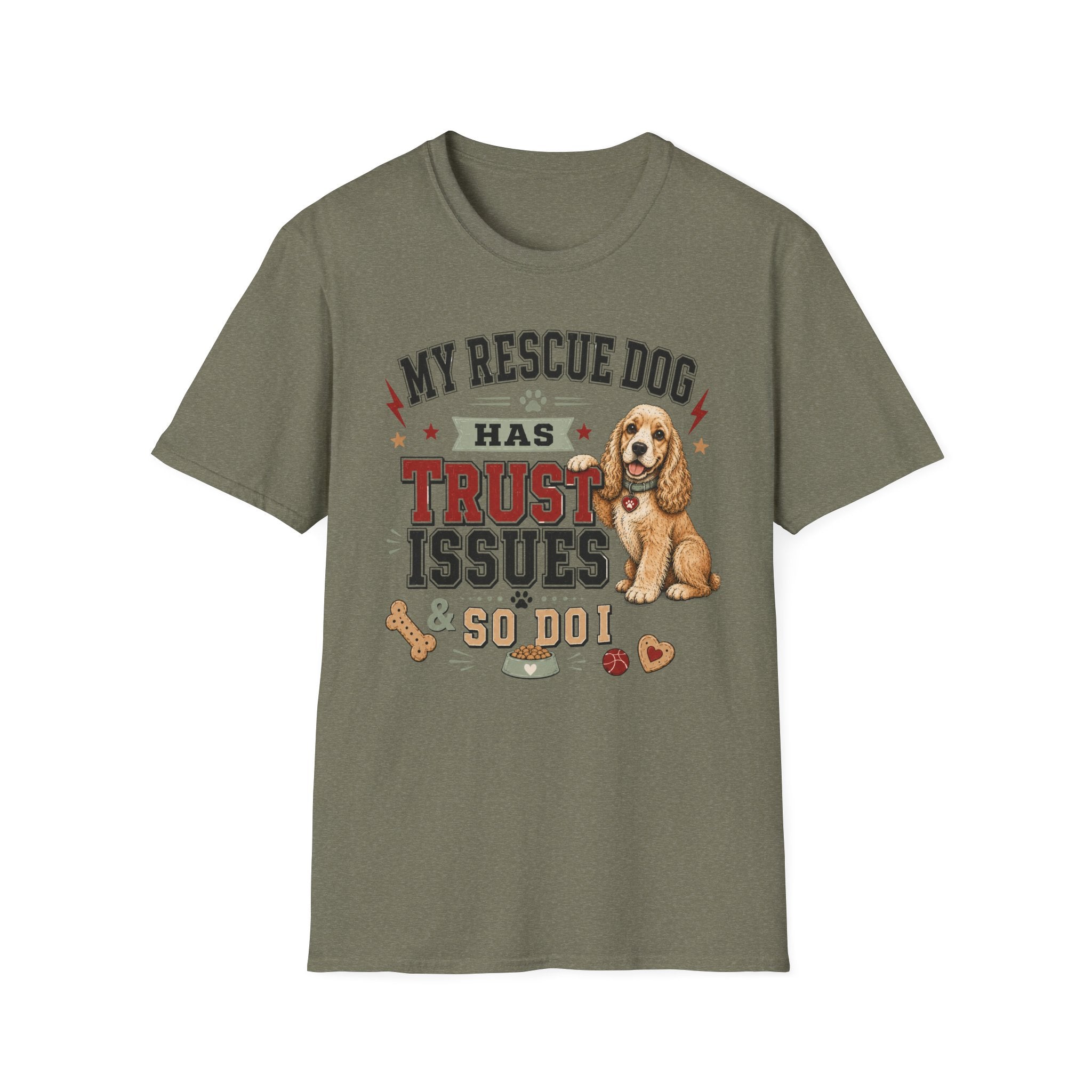 My Rescue Dog Has Trust Issues T-Shirt —Cocker Spaniel Rescue Dog Owner Tee