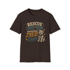 Rescue Dog Mom T-Shirt — "Professional Treat Dealer" Cute Rescue Puppy Tee