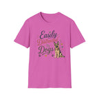 Easily Distracted by Dogs T-Shirt — German Shepherd Dog Lover Tee