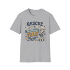 Rescue Dog Mom T-Shirt — "Professional Treat Dealer" Cute Rescue Puppy Tee