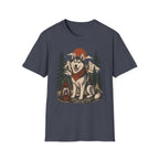 Husky Lantern T-Shirt — Retro Camping Dog Tee