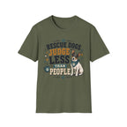 Rescue Dogs Judge Less Than People T-Shirt — Cute Rat Terrier Rescue Tee