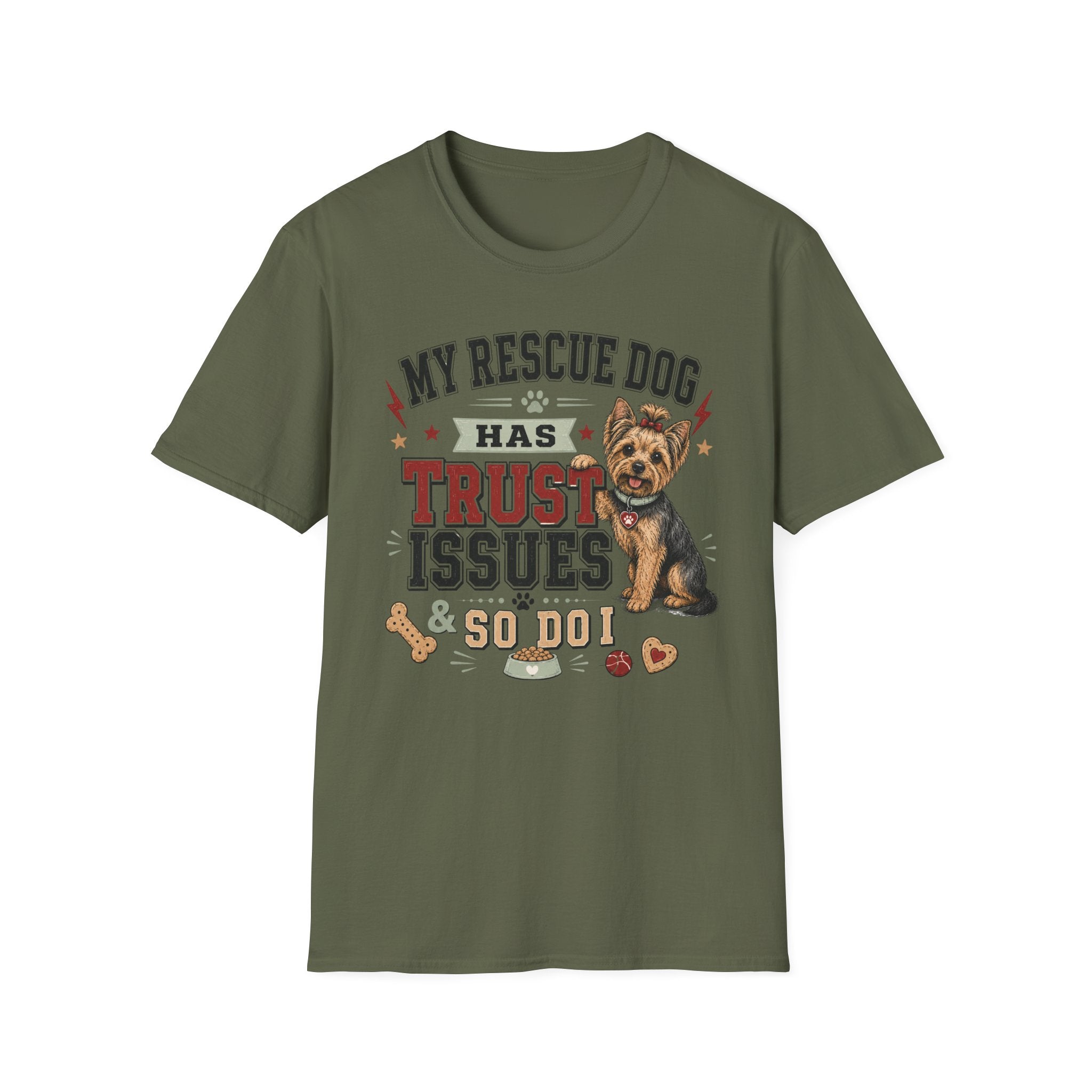 My Rescue Dog Has Trust Issues T-Shirt —Yorki Rescue Dog Owner Tee