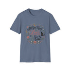 All You Need Is Love & A Cat T-Shirt — Floral Cat Lover Tee