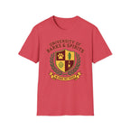University of Barks & Spirits T-Shirt – "In Dogs We Trust" Crest Tee