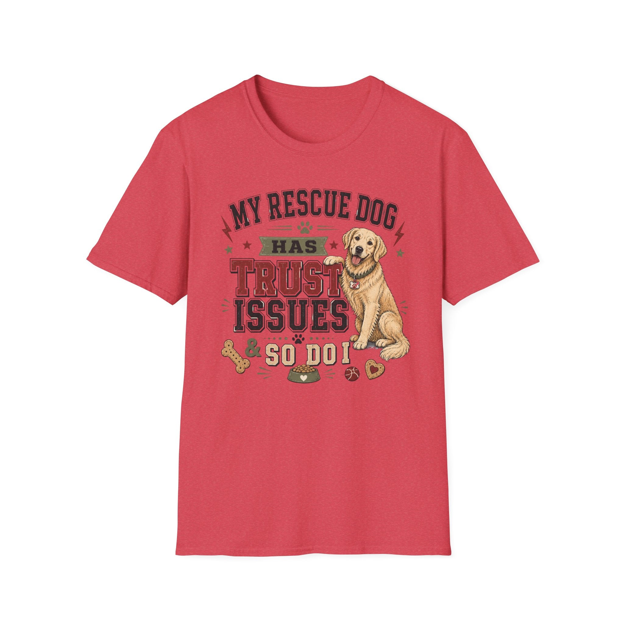 My Rescue Dog Has Trust Issues T-Shirt —Golden Retriever Rescue Dog Owner Tee