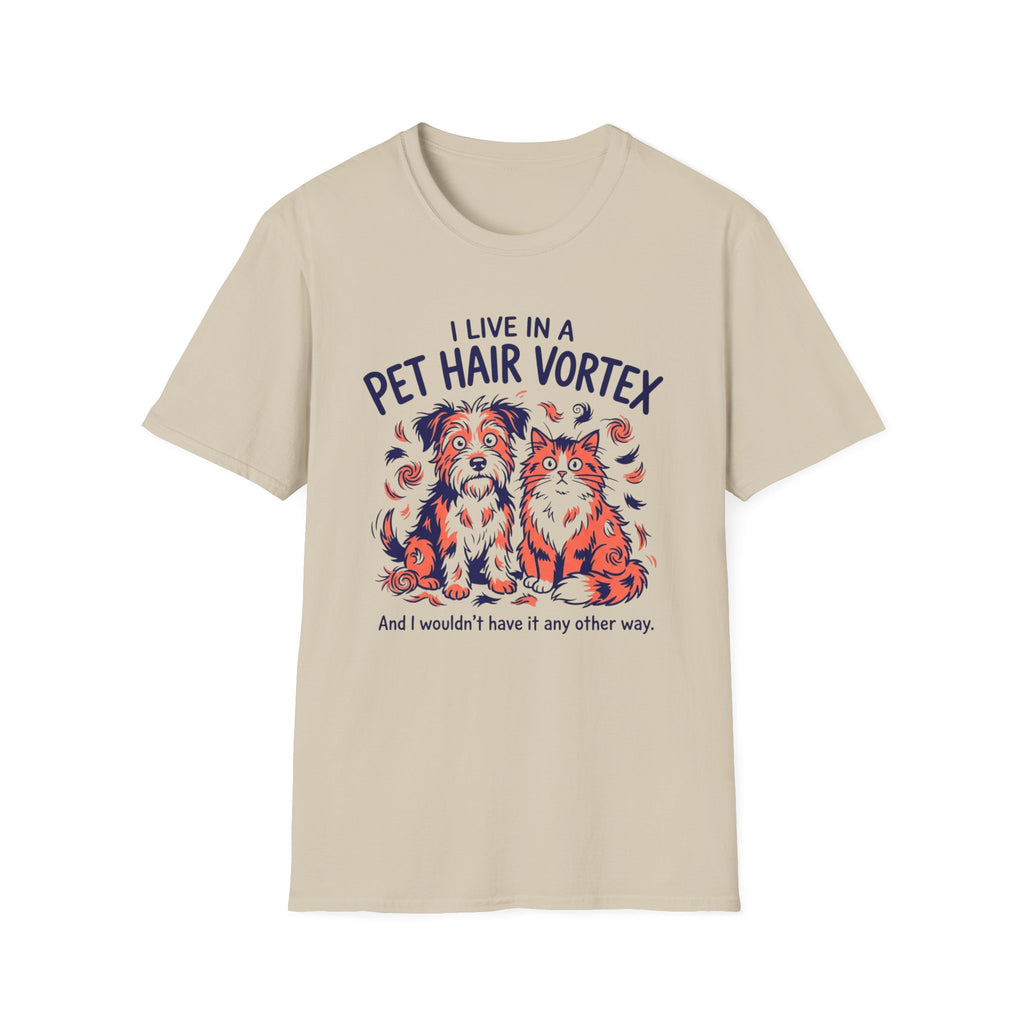 Pet Hair Vortex T-Shirt — Funny Dog & Cat Shedding Graphic Tee