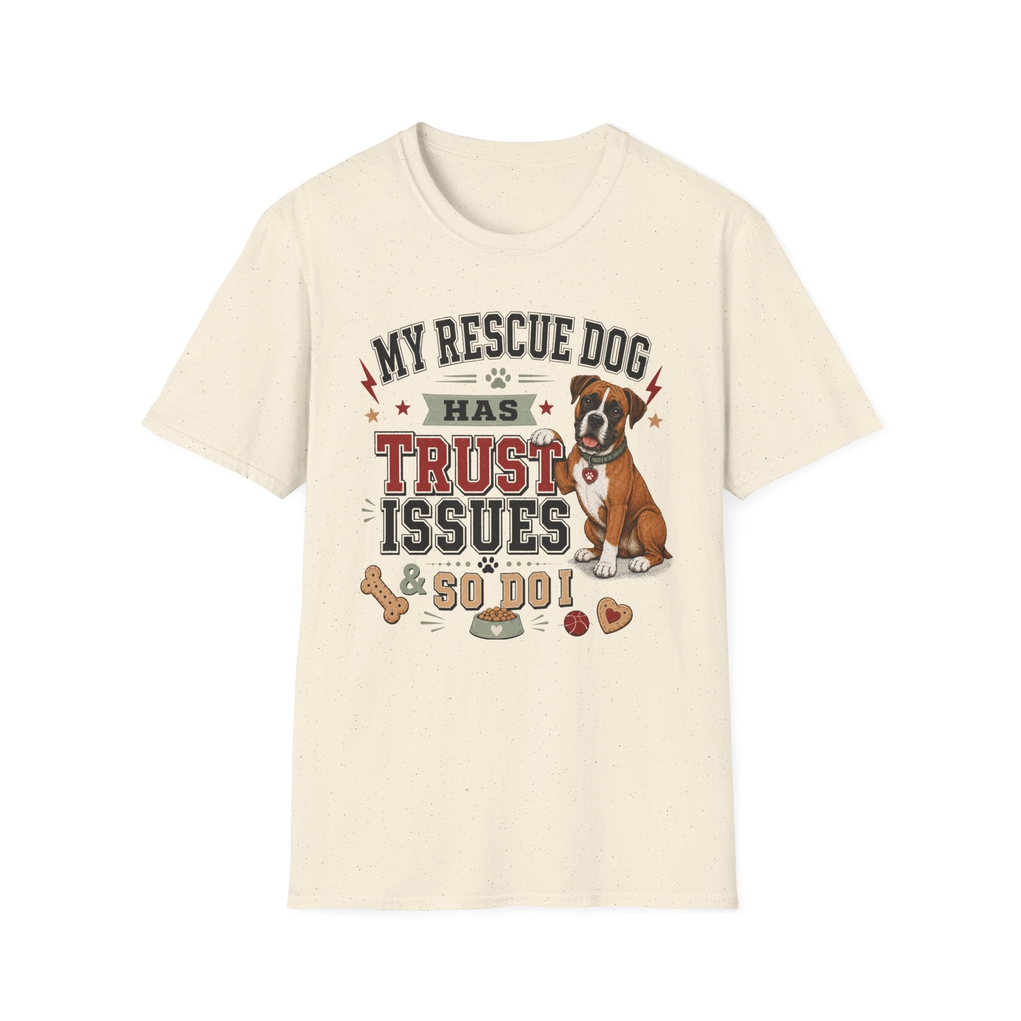 My Rescue Dog Has Trust Issues T-Shirt —Boxer Rescue Dog Owner Tee