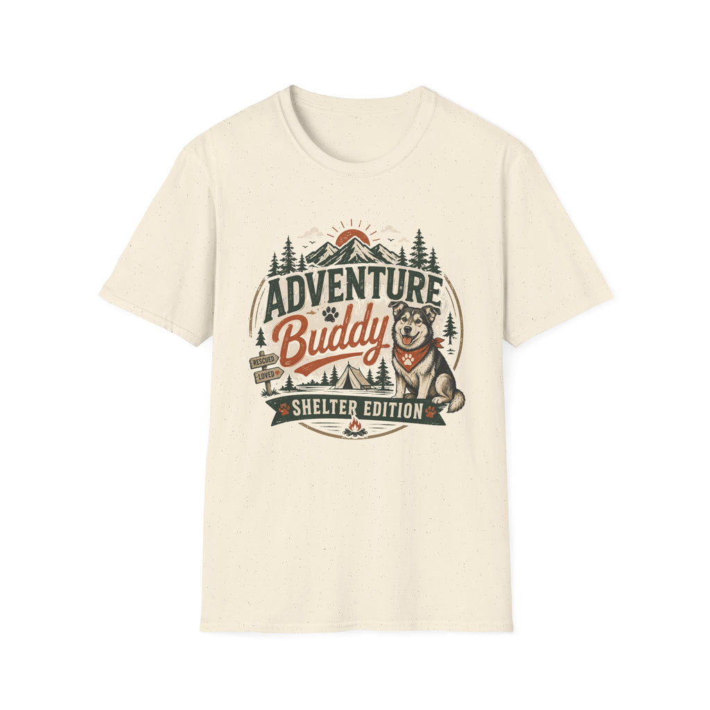 Adventure Buddy T-Shirt — Shelter Edition Dog Hiking Tee