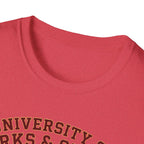 University of Barks & Spirits T-Shirt – "In Dogs We Trust" Crest Tee