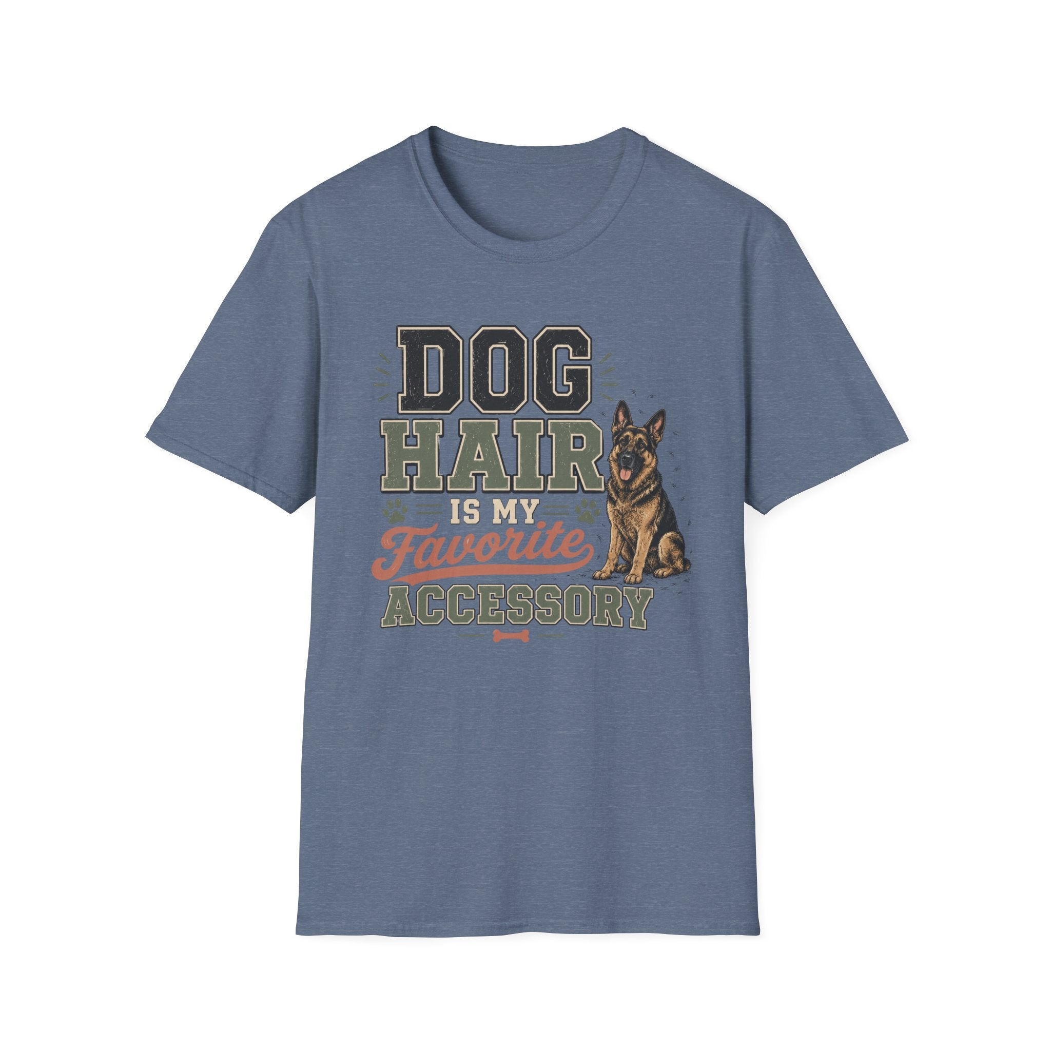 Dog Hair Is My Favorite Accessory T-Shirt — German Shepherd Pet Lover Tee