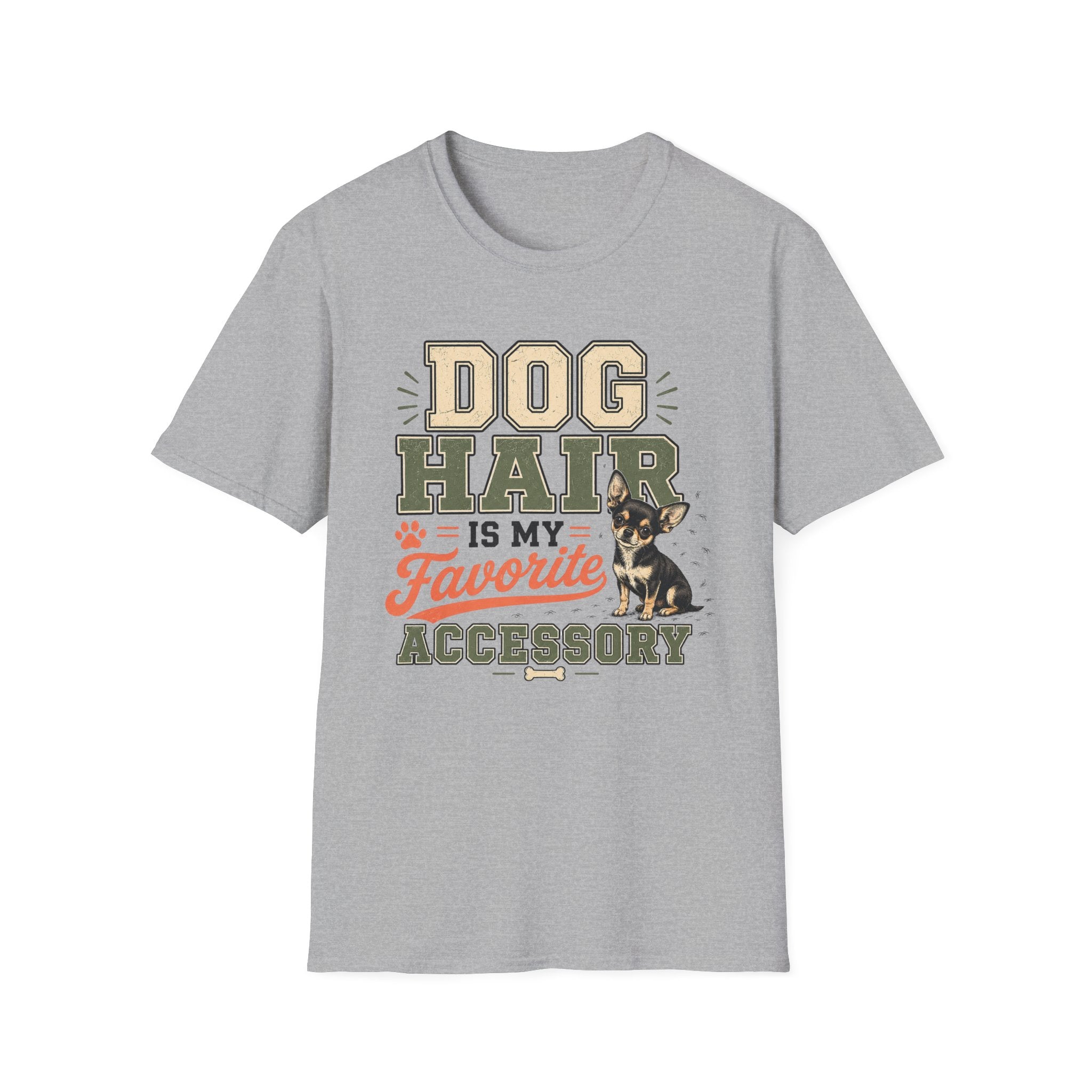 Dog Hair Is My Favorite Accessory T-Shirt — Chihuahua Dog Lover Tee