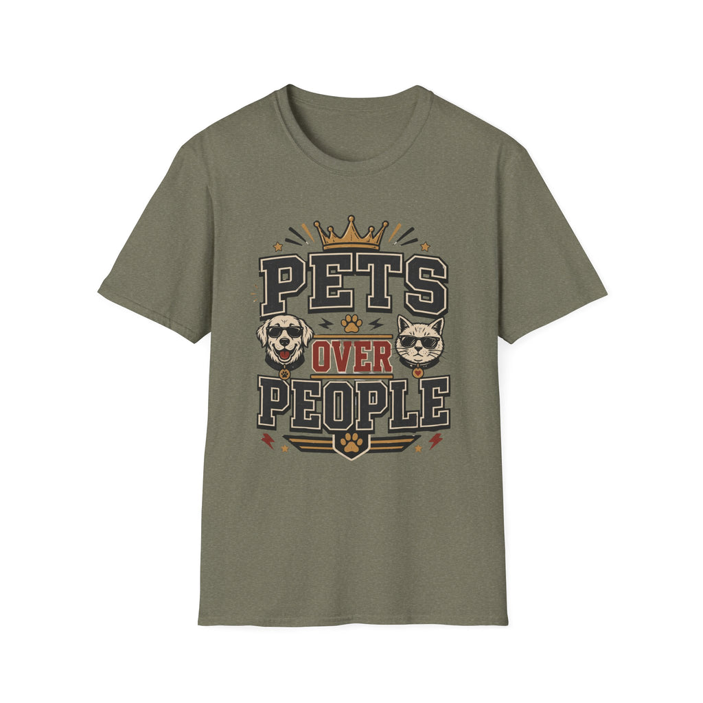 Pets Over People T-Shirt — Funny Dog & Cat Lover Tee