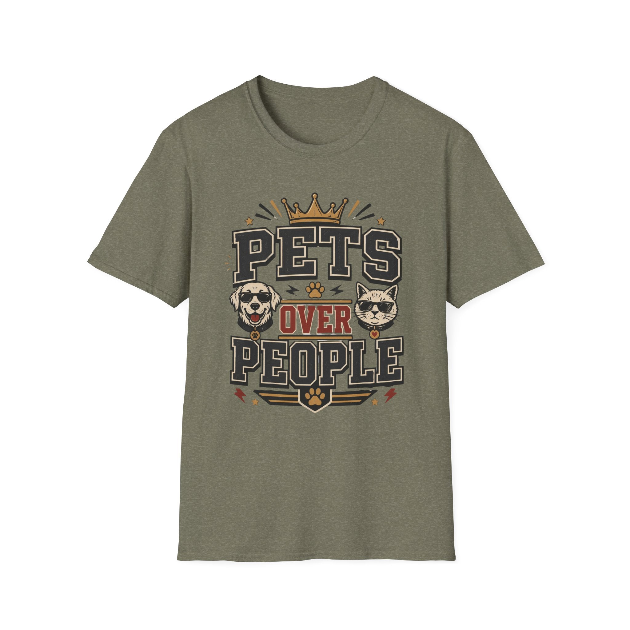 Pets Over People T-Shirt — Funny Dog & Cat Lover Tee