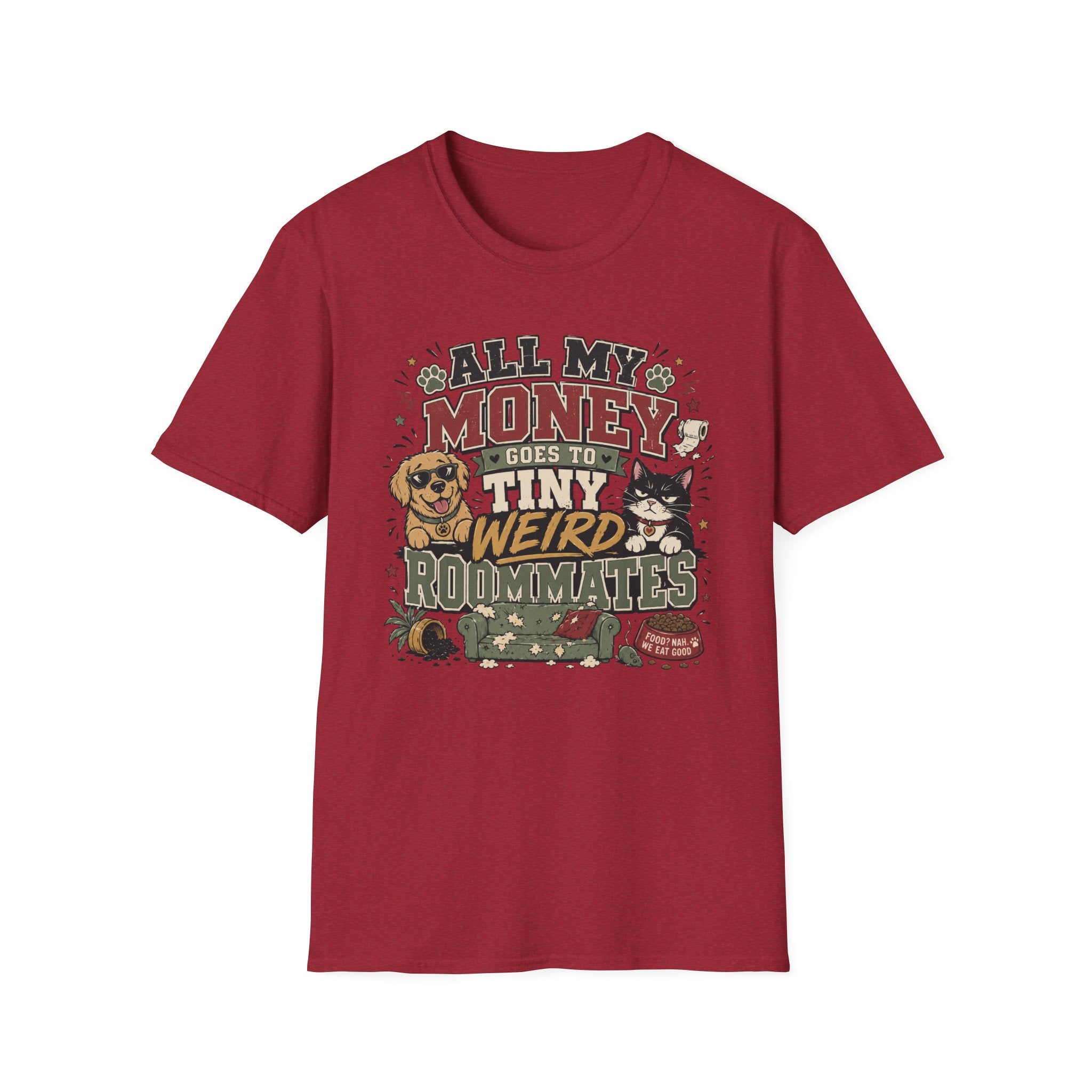 "All My Money Goes to Tiny Weird Roommates" Graphic Tee