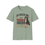 My Rescue Dog Has Trust Issues T-Shirt —Bernese Mountain Rescue Dog Owner Tee