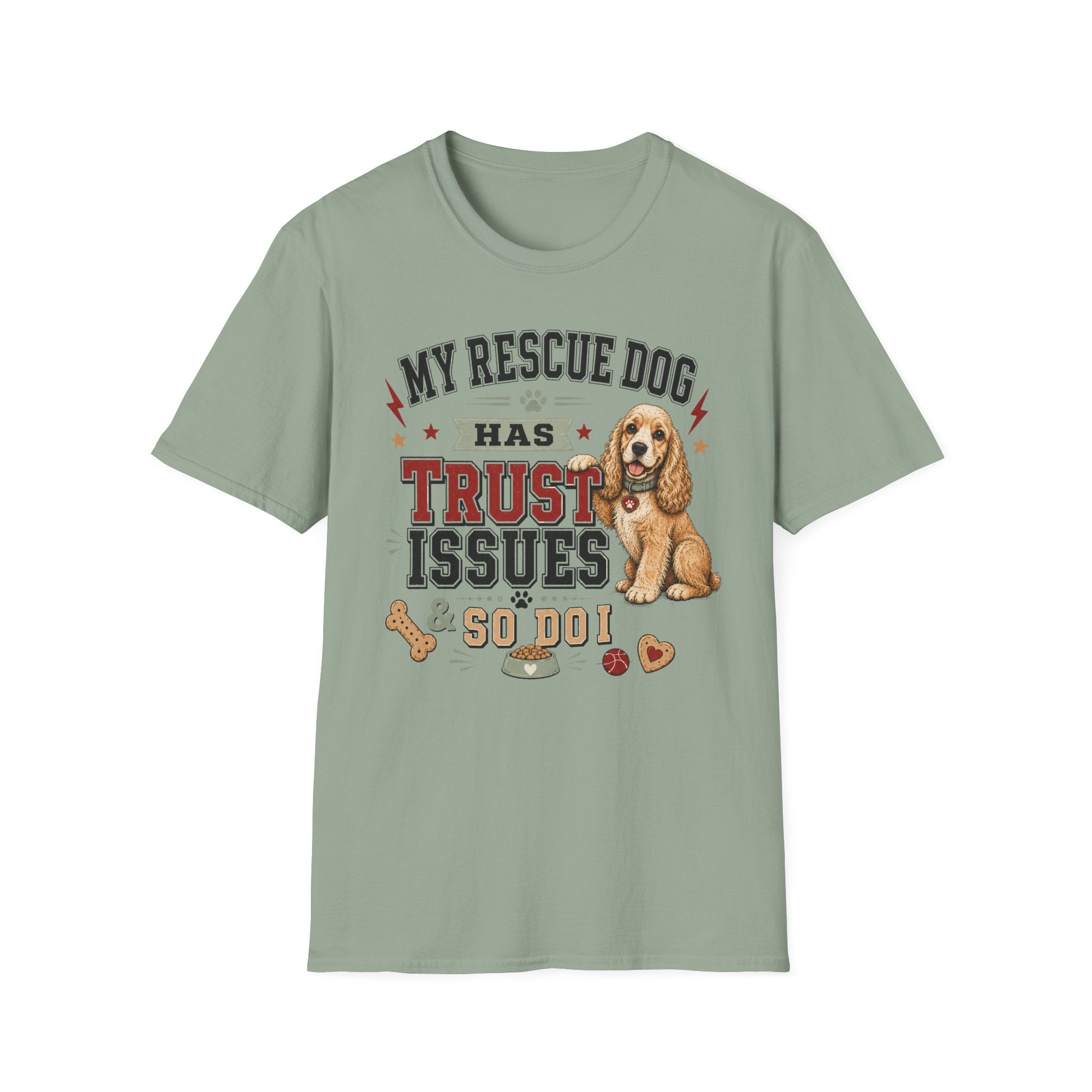 My Rescue Dog Has Trust Issues T-Shirt —Cocker Spaniel Rescue Dog Owner Tee