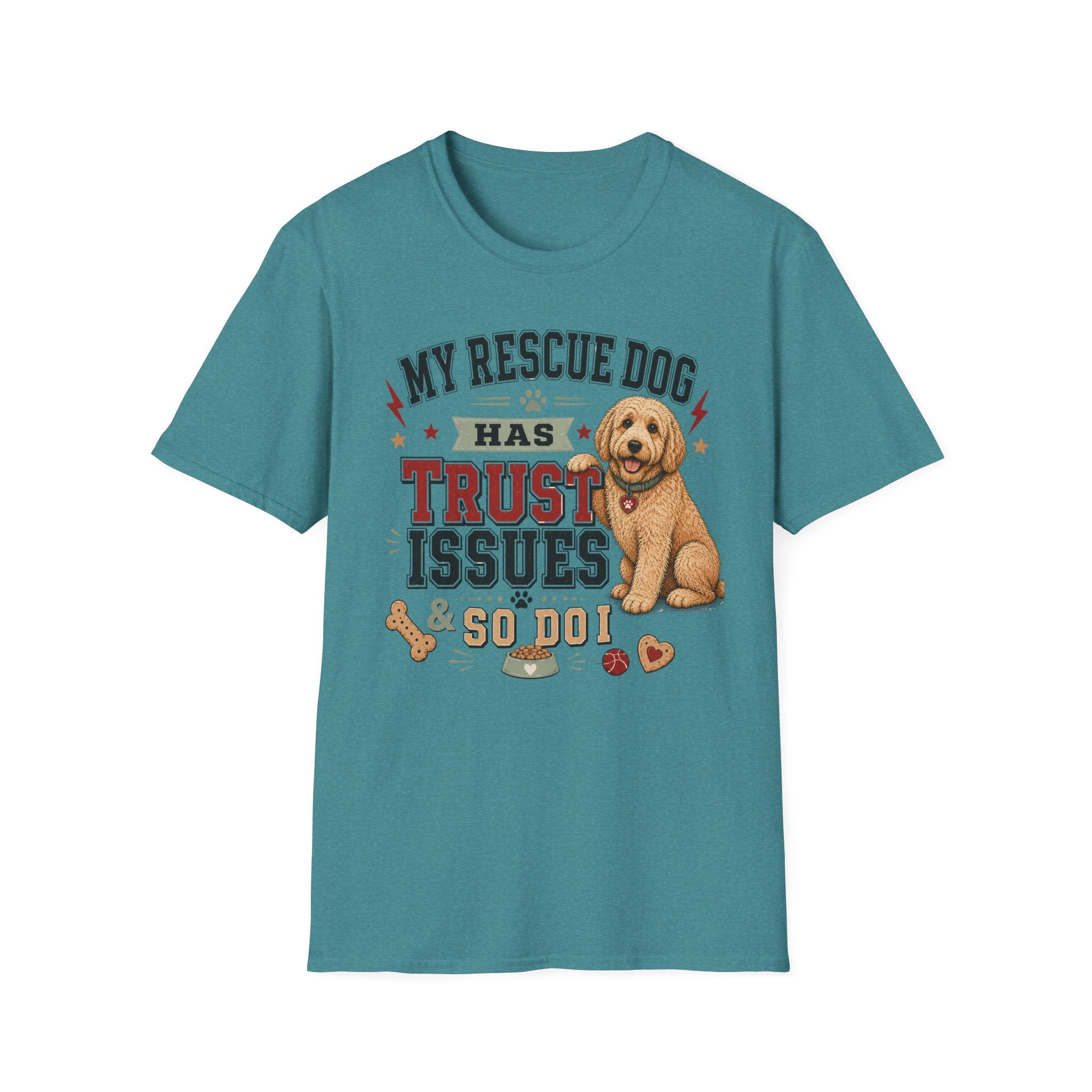 My Rescue Dog Has Trust Issues T-Shirt —Golden Doodle Rescue Dog Owner Tee
