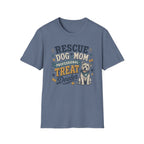 Rescue Dog Mom T-Shirt — "Professional Treat Dealer" Cute Rescue Puppy Tee