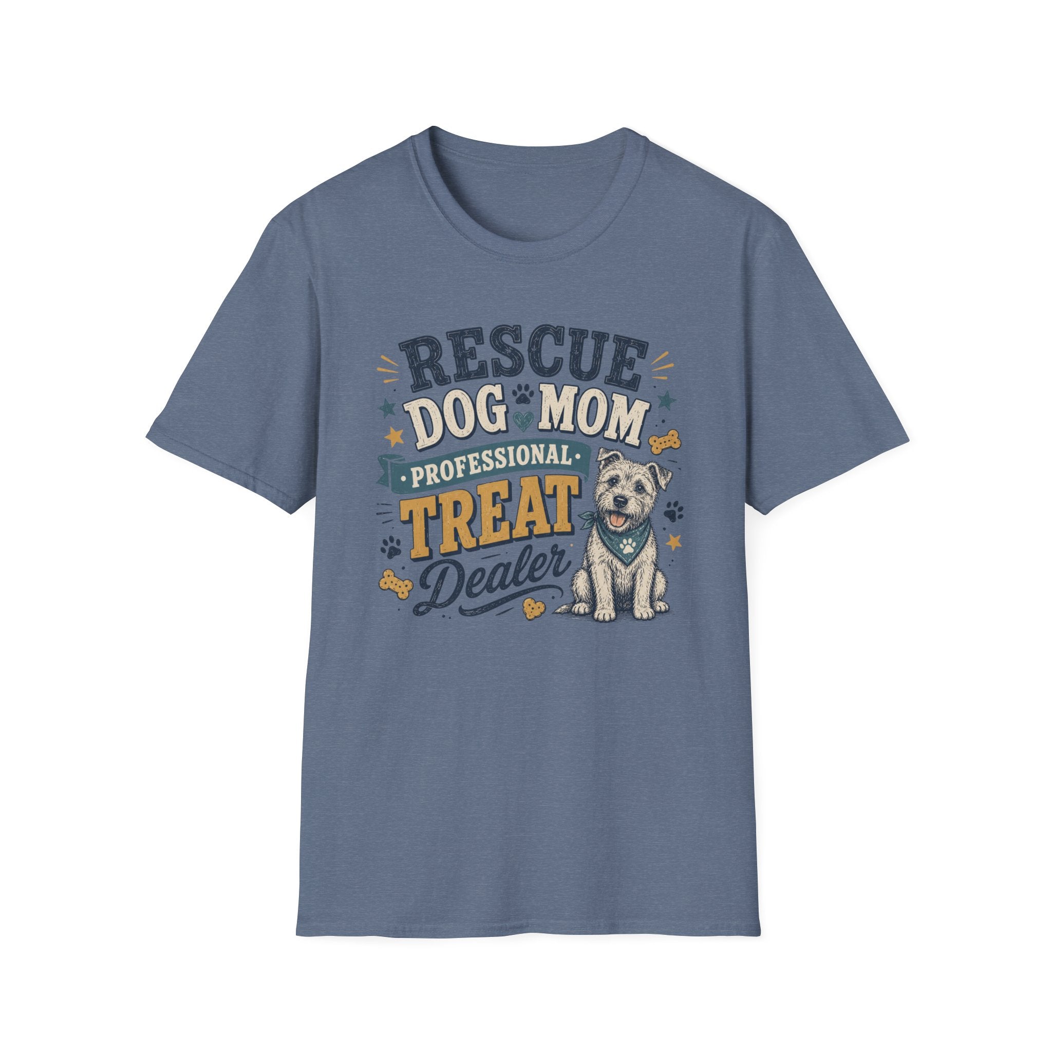 Rescue Dog Mom T-Shirt — "Professional Treat Dealer" Cute Rescue Puppy Tee