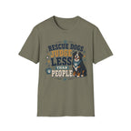 Rescue Dogs Judge Less Than People T-Shirt — Cute Bernese Mountain Dog Rescue Tee